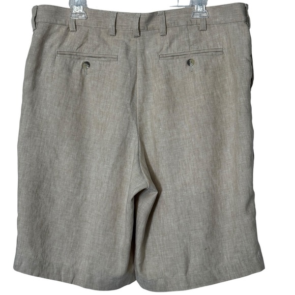 Jos. A. Bank 100% Linen Shorts – Men’s 40 Beige Pleated Summer - Picture 2 of 7